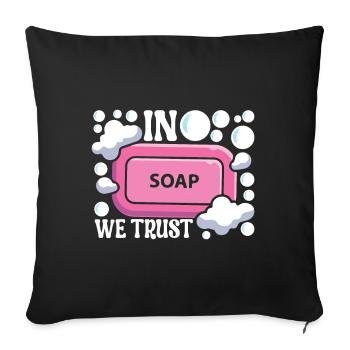 Soap maker soap making - Sofa pillowcase 17,3'' x 17,3'' (45 x 45 cm) - black - Front