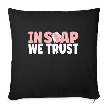 Soap maker soap making - Sofa pillowcase 17,3'' x 17,3'' (45 x 45 cm) - black - Front