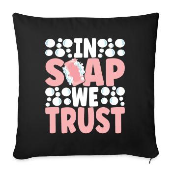 Soap maker soap making - Sofa pillowcase 17,3'' x 17,3'' (45 x 45 cm) - black - Front