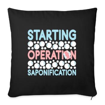 Soap maker soap making - Sofa pillowcase 17,3'' x 17,3'' (45 x 45 cm) - black - Front