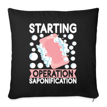 Soap maker soap making - Sofa pillowcase 17,3'' x 17,3'' (45 x 45 cm) - black - Front