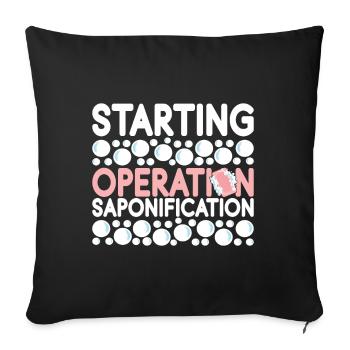 Soap maker soap making - Sofa pillowcase 17,3'' x 17,3'' (45 x 45 cm) - black - Front