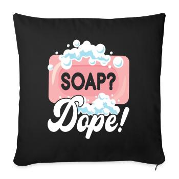 Soap maker soap making - Sofa pillowcase 17,3'' x 17,3'' (45 x 45 cm) - black - Front
