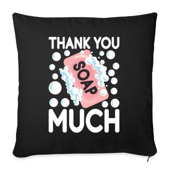 Soap maker soap making - Sofa pillowcase 17,3'' x 17,3'' (45 x 45 cm) - black - Front