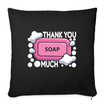 Soap maker soap making - Sofa pillowcase 17,3'' x 17,3'' (45 x 45 cm) - black - Front