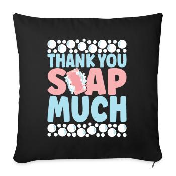 Soap maker soap making - Sofa pillowcase 17,3'' x 17,3'' (45 x 45 cm) - black - Front