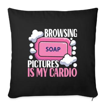 Soap maker soap making - Sofa pillowcase 17,3'' x 17,3'' (45 x 45 cm) - black - Front