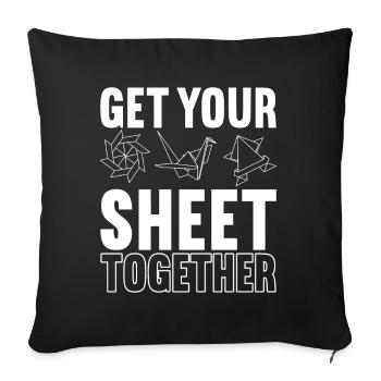 Origami - Sofa pillowcase 17,3'' x 17,3'' (45 x 45 cm) - black - Front