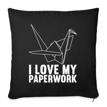 Origami - Sofa pillowcase 17,3'' x 17,3'' (45 x 45 cm) - black - Front
