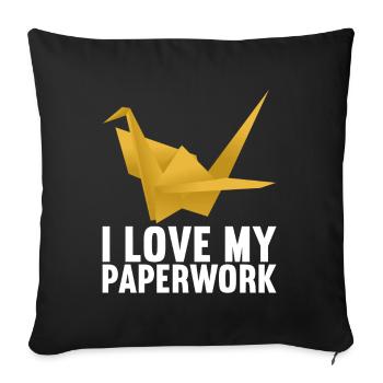 Origami - Sofa pillowcase 17,3'' x 17,3'' (45 x 45 cm) - black - Front