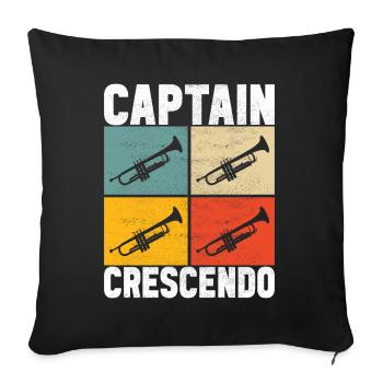 Trumpet Trumpet Player - Sofa pillowcase 17,3'' x 17,3'' (45 x 45 cm) - black - Front