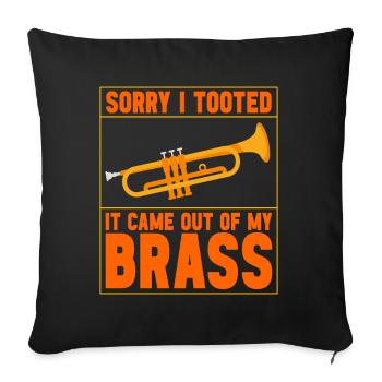 Trumpet Trumpet Player - Sofa pillowcase 17,3'' x 17,3'' (45 x 45 cm) - black - Front