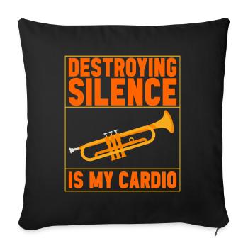 Trumpet Trumpet Player - Sofa pillowcase 17,3'' x 17,3'' (45 x 45 cm) - black - Front