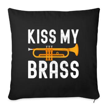 Trumpet Trumpet Player - Sofa pillowcase 17,3'' x 17,3'' (45 x 45 cm) - black - Front