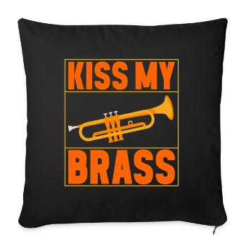 Trumpet Trumpet Player - Sofa pillowcase 17,3'' x 17,3'' (45 x 45 cm) - black - Front