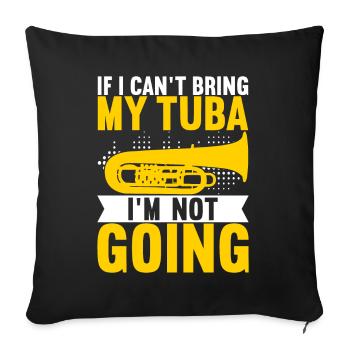 Tuba tuba player - Sofa pillowcase 17,3'' x 17,3'' (45 x 45 cm) - black - Front