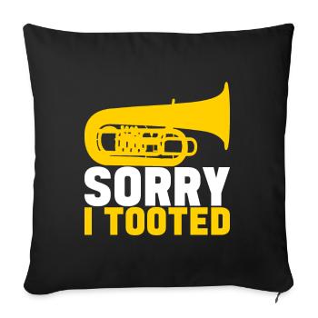 Tuba tuba player - Sofa pillowcase 17,3'' x 17,3'' (45 x 45 cm) - black - Front