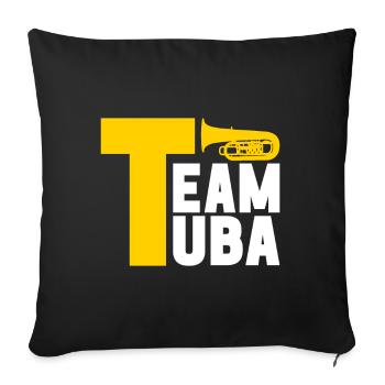 Tuba tuba player - Sofa pillowcase 17,3'' x 17,3'' (45 x 45 cm) - black - Front