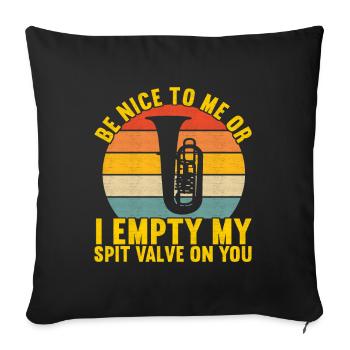 Tuba tuba player - Sofa pillowcase 17,3'' x 17,3'' (45 x 45 cm) - black - Front