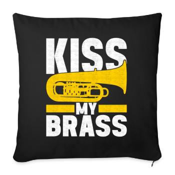 Tuba tuba player - Sofa pillowcase 17,3'' x 17,3'' (45 x 45 cm) - black - Front