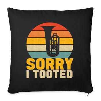 Tuba tuba player - Sofa pillowcase 17,3'' x 17,3'' (45 x 45 cm) - black - Front