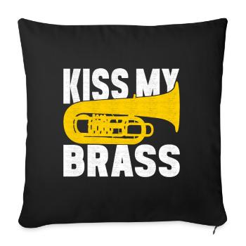 Tuba tuba player - Sofa pillowcase 17,3'' x 17,3'' (45 x 45 cm) - black - Front