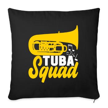 Tuba tuba player - Sofa pillowcase 17,3'' x 17,3'' (45 x 45 cm) - black - Front