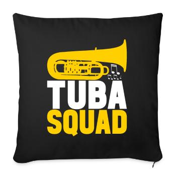 Tuba tuba player - Sofa pillowcase 17,3'' x 17,3'' (45 x 45 cm) - black - Front