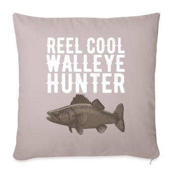 Walleye Fishing Anglers - Sofa pillowcase 17,3'' x 17,3'' (45 x 45 cm) - light taupe - Front