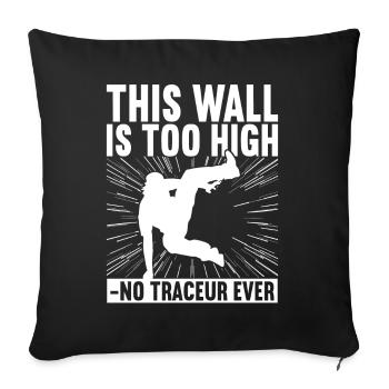 Parkour Freerunning - Sofa pillowcase 17,3'' x 17,3'' (45 x 45 cm) - black - Front