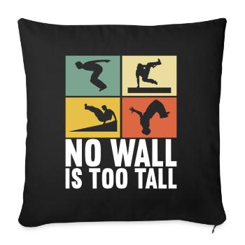 Parkour Freerunning - Sofa pillowcase 17,3'' x 17,3'' (45 x 45 cm) - black - Front