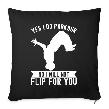Parkour Freerunning - Sofa pillowcase 17,3'' x 17,3'' (45 x 45 cm) - black - Front