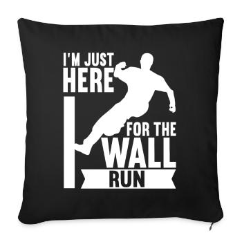 Parkour Freerunning - Sofa pillowcase 17,3'' x 17,3'' (45 x 45 cm) - black - Front