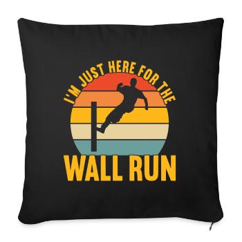 Parkour Freerunning - Sofa pillowcase 17,3'' x 17,3'' (45 x 45 cm) - black - Front