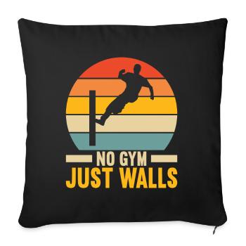 Parkour Freerunning - Sofa pillowcase 17,3'' x 17,3'' (45 x 45 cm) - black - Front