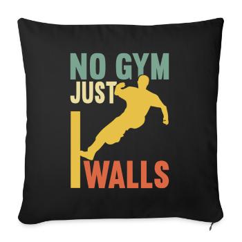 Parkour Freerunning - Sofa pillowcase 17,3'' x 17,3'' (45 x 45 cm) - black - Front