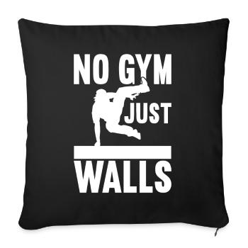 Parkour Freerunning - Sofa pillowcase 17,3'' x 17,3'' (45 x 45 cm) - black - Front