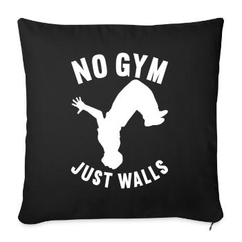 Parkour Freerunning - Sofa pillowcase 17,3'' x 17,3'' (45 x 45 cm) - black - Front