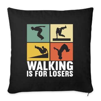 Parkour Freerunning - Sofa pillowcase 17,3'' x 17,3'' (45 x 45 cm) - black - Front