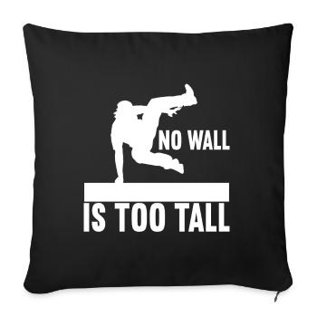 Parkour Freerunning - Sofa pillowcase 17,3'' x 17,3'' (45 x 45 cm) - black - Front
