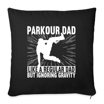 Parkour Freerunning - Sofa pillowcase 17,3'' x 17,3'' (45 x 45 cm) - black - Front