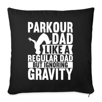 Parkour Freerunning - Sofa pillowcase 17,3'' x 17,3'' (45 x 45 cm) - black - Front