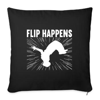Parkour Freerunning - Sofa pillowcase 17,3'' x 17,3'' (45 x 45 cm) - black - Front