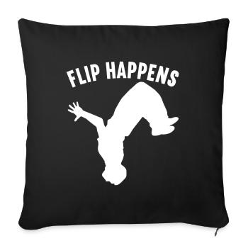 Parkour Freerunning - Sofa pillowcase 17,3'' x 17,3'' (45 x 45 cm) - black - Front