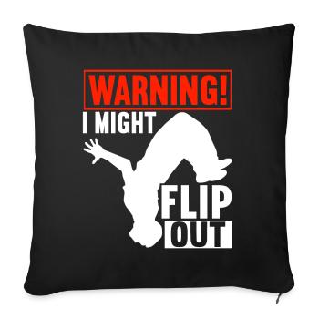 Parkour Freerunning - Sofa pillowcase 17,3'' x 17,3'' (45 x 45 cm) - black - Front
