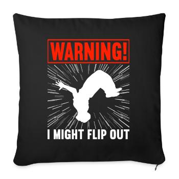 Parkour Freerunning - Sofa pillowcase 17,3'' x 17,3'' (45 x 45 cm) - black - Front