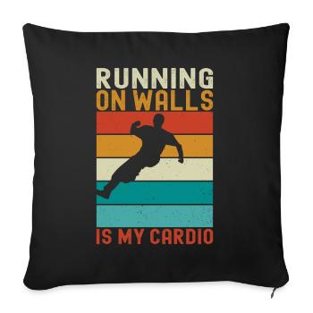 Parkour Freerunning - Sofa pillowcase 17,3'' x 17,3'' (45 x 45 cm) - black - Front