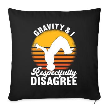 Parkour Freerunning - Sofa pillowcase 17,3'' x 17,3'' (45 x 45 cm) - black - Front