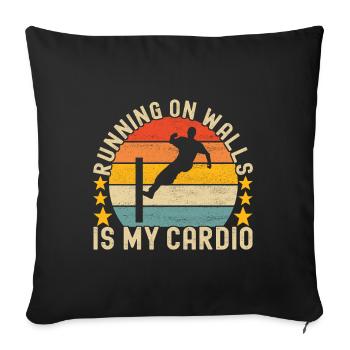 Parkour Freerunning - Sofa pillowcase 17,3'' x 17,3'' (45 x 45 cm) - black - Front