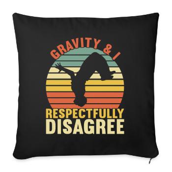 Parkour Freerunning - Sofa pillowcase 17,3'' x 17,3'' (45 x 45 cm) - black - Front